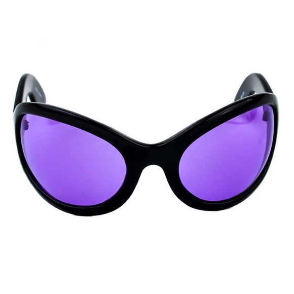 New Purple Oversized Sunglasses Dj Pon3 Rave Club Party Music Alternative Punk - Picture 2 of 6